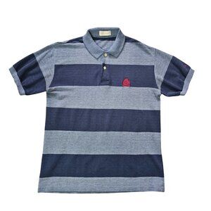 Men's Collezione Short Sleeve Golf Shirt, Size Medium, Blue